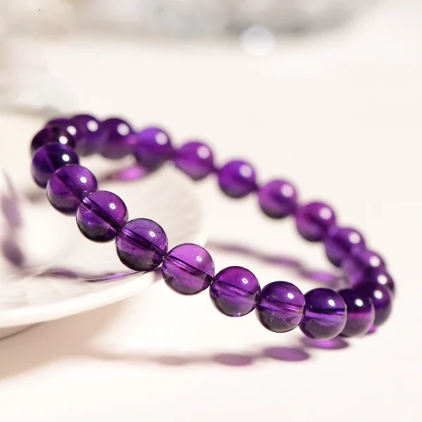 Auracharming Amethyst Bracelet Right Side Deep Purple