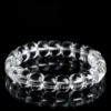 Auracharming Natural Clear Quartz Straight-Cut Old-Type Beaded Bracelet Flat Lay