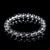Auracharming Old Mine Clear Quartz Bracelet Flat Lay, 99.999% Transparent Beads