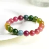 Auracharming Rainbow Tourmaline Bracelet on White Plate