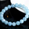 Auracharming Sky Blue Aquamarine Bracelet Left Side View