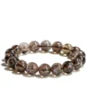 Auracharming Natural Tea Azeztulite Bracelet Rainbow Flash Flat Lay