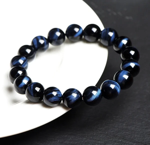 Auracharming Tiger Eye Bracelet on Black Velvet Tray