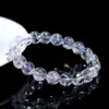 Auracharming White Azeztulite Bracelet in Bowl, Clear Crystal with Dazzling Rainbow Flashes