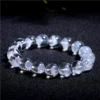 Auracharming Natural White Phantom Pyramid Bracelet Flat Lay