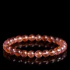 Auracharming Natural Orange Strawberry Quartz Bracelet Flat Lay