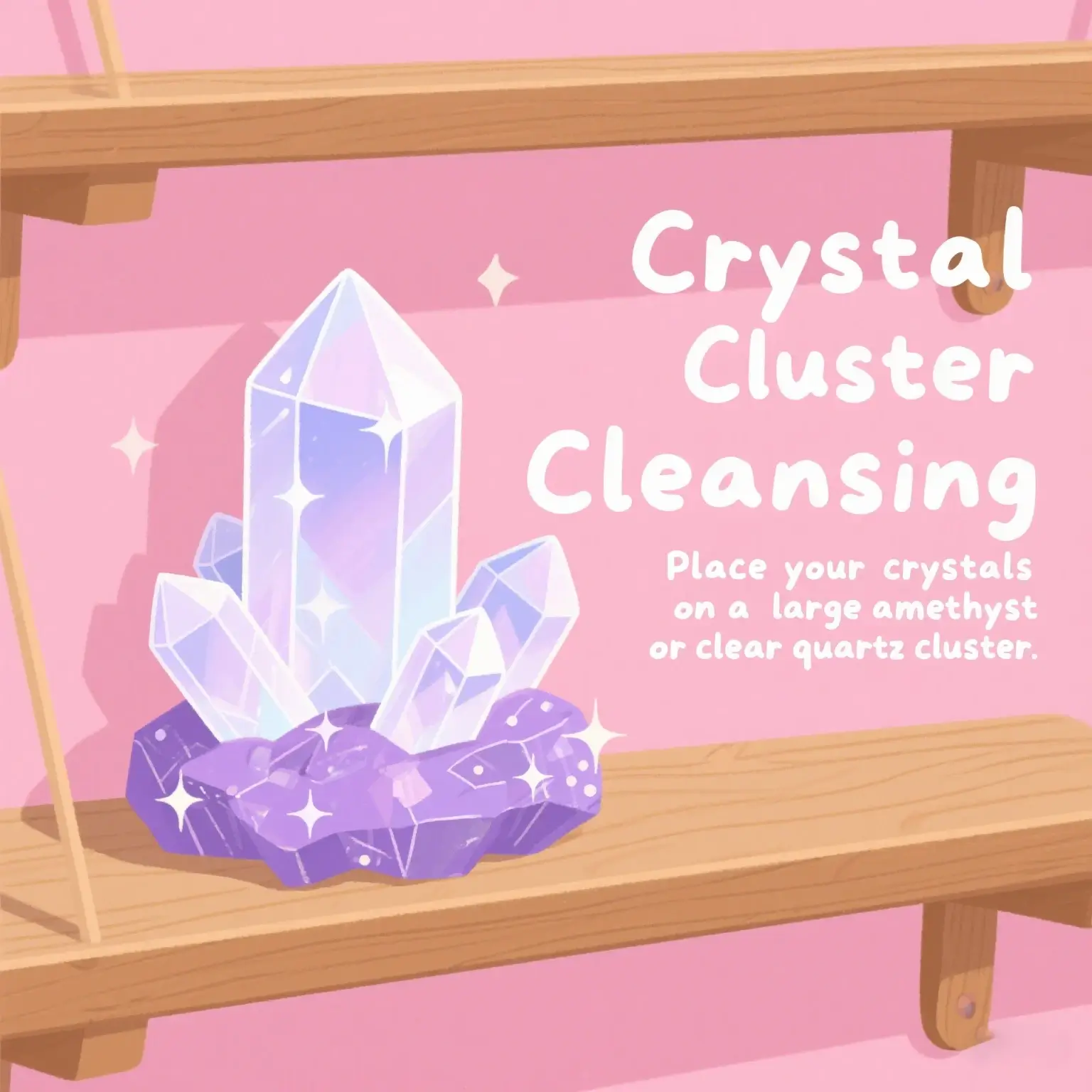 Auracharming Amethyst cluster cleansing smaller crystals