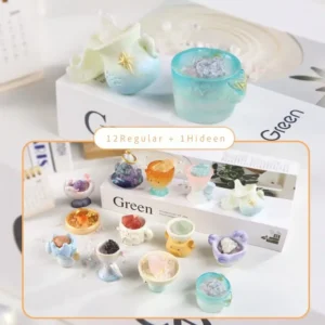 Auracharming Zodiac Crystal Blind Box full set of 12 crystals plus glowing Magic Hat hidden edition revealed.