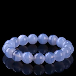 Auracharming Blue Lace Agate Bracelet flat lay