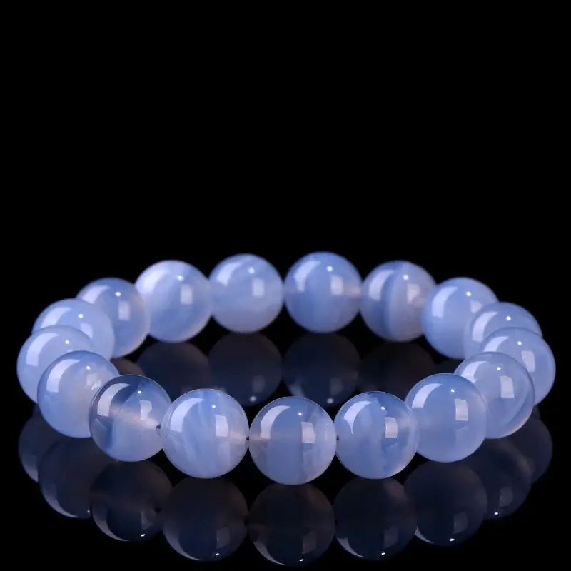 Auracharming Blue Lace Agate Bracelet flat lay